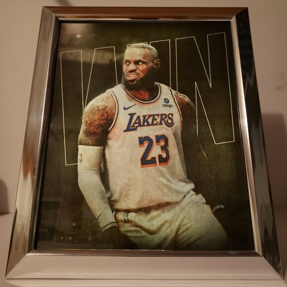 Wall Art LeBron James 9x10 Framed Print with Back Light Battery Operated - Picture 1 of 6